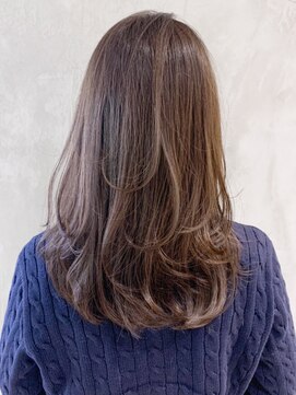 アイティーバイアルバム 松戸店(IT by ALBUM) セミロングレイヤー_ミニウルフテラコッタくすみブルー_ba318131