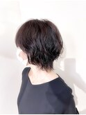【パーマ】ショートボブにしっかりデジタルパーマスタイル