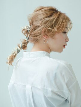 テトテ 天王寺店(tetote) 【tetote天王寺】抜け感 紐アレンジ テラコッタインナーカラー