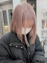 ベレーザ 原宿(Beleza) ba853_透明感シルキーベージュグレージュカラーボブショート