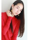 王道の黒髪ストレートロング