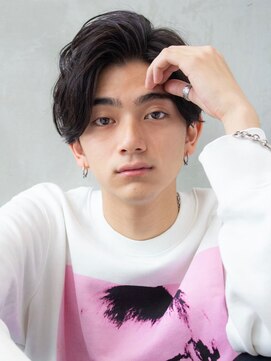 イルハバナ 渋谷(ill HAVANA) センターパート/ニュアンスパーマ/アップバング