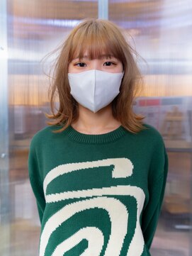 フィッツコア(FITS CORE) 初めましてのお客様を補正カラーでブロンドベージュへ