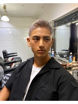 メリケンバーバーショップ トーキョー(MERICAN BARBERSHOP TYO) MEN'SHAIR束感ショート波巻きマッシュパーマハイライト63