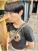 ●オイルをつけるだけで完成の刈り上げマッシュショート