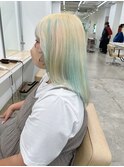 ブリーチ抜きっぱなしデザインカラー/ハイトーンブロンド/名古屋