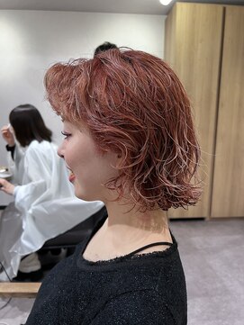 ノラ ギンザ(NORA GINZA) ドライパーマボブパーマボブウルフゆるめパーマハッシュパーマ