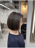美人ボブ40代50代白髪ぼかし白髪染め博多