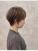 ハイライトカラー×ミルクティーベージュ