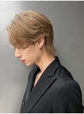 面長さんにオススメウルフカット センターパート 韓国ウルフ7s58