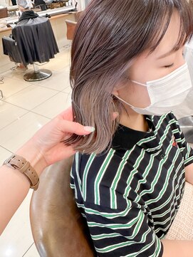 ネオリーブ チロル 横浜西口店(Neolive CiroL.) ほんのりベージュインナーカラーくびれボブ/ボブウルフ【横浜】k