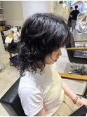林　直人　ウルフカット、パーマ
