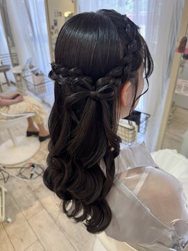 ヘアメイクアンドセットサロン リッコ(Hair make&set salon Ricco) 【推し活】リボンヘア