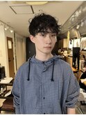 シースルー/マッシュショート/パーマ