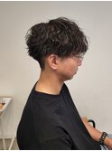 刈り上げマッシュ波巻きスパイラルパーマ