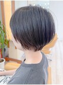 【morio成増/児玉】丸みショート　黒髪　髪質改善　縮毛矯正