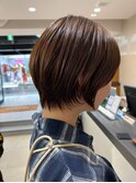 ショートヘアチョコレートブラウンショコラブラウン