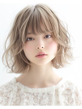 ミルクティーベージュ&ボブ