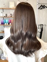 シェル 津山の手店(shel)&nbsp;20代30代40代髪質改善カラーショコラアッシュ艶感ロブヘアー