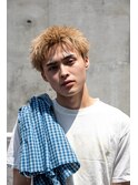 スパイキーショート ベージュカラー 鹿児島メンズ