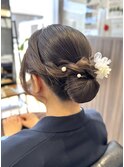 上品シニヨンアレンジ