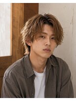 MEN's Baguz MEN'Sカット/ MEN'Sパーマ/ MEN'Sカラー 韓国ミディアムニュアンスパーマ×センターパート束感レイヤー