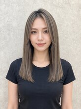 エニル 越谷店(enil) *シャドールーツ×グレーシルバー[ダブルカラー/デザインカラー