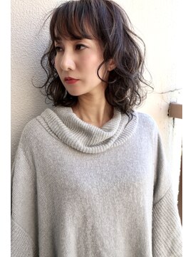 イソラブル(ISOLA-blu) 【大人スタイル】シフォンカール×ハイライトグレージュ