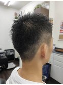 丁寧な短髪