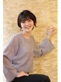 ボブ丸みショート