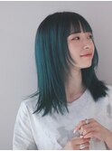 ＊エメラルドグリーン×ナチュラルストレート＊