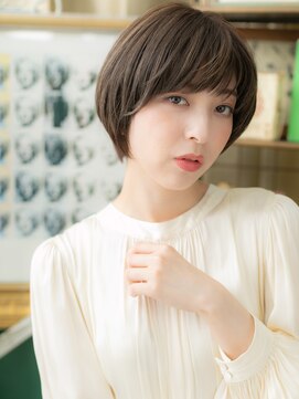 カバーヘア ブリス 川口(COVER HAIR bliss) ナチュラルアッシュx斜めバング束感ショートT1川口20代30代40代