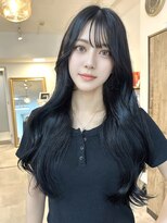 ミョンシル&nbsp;【myonsil 山田】ロングレイヤー/ブリーチなしグレーブラック