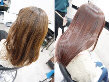 ヘアテリア リュウ 大塚(hair teria ryu)の雰囲気（手触りなめらかな髪質改善縮毛矯正と潤い艶カラー♪）