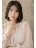 カバーヘアアンドスパ ブリス 浦和(COVER HAIR&SPA bliss)&nbsp;グレージュカラー前下がり切りっぱなしボブ314Y浦和20代30代40代