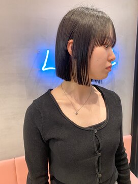 ロンドポレール 北千住(Lond polaire) 【伊勢】切りっぱなしボブ×地毛風縮毛矯正