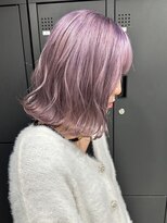 ベレーザ 渋谷(BELEZA)&nbsp;7182ラベンダーパープルハイトーンカラー波巻きレイヤーロング