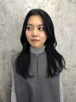 ルーツアイリー 心斎橋(ROOTS IRIE)&nbsp;レイヤーカット×シールエクステ/エクステ/ブルーブラック