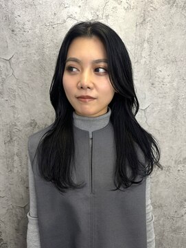 ルーツアイリー 心斎橋(ROOTS IRIE) レイヤーカット×シールエクステ/エクステ/ブルーブラック