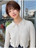 マッシュショート×ブラウンベージュ
