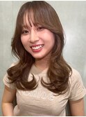 レイヤー/くびれ/ゆるふわセミロング