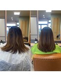 古川　大崎市　縮毛矯正　髪質改善　トリートメント　艶髪カラー