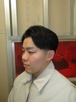 メンズカットセンターパート韓国マッシュツーブロック