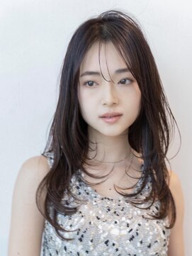 ケアリー 調布(Carelly) 大人かわいい前髪セシルカットココアブラウンフリンジウェーブ