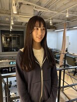 20代30代寒色系カラーシースルーバンク艶感ストレート透明感