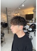 波巻きパーマ×ハイライト