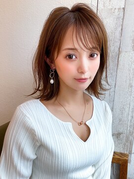 エイミーバイアフロートザガーデン 浦和店(amie by afloat the garden) シースルーバングに合うくびれボブ【浦和】