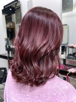 フリック 京都河原町店(FLICK)&nbsp;★バーガンディ/ピンクカラー/大人可愛いレイヤーボブ