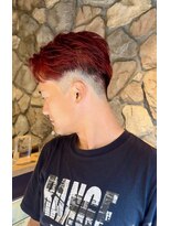 アトラクト バイ ラック 津田沼(Attract by LUCK)&nbsp;ディープレッド/津田沼／メンズパーマ／メンズ/ブリーチ