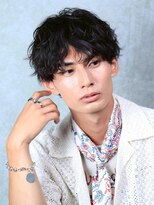 ルーシー 名古屋栄(LUCEY) センターパートニュアンスパーマフェザーパーマ波巻きパーマ